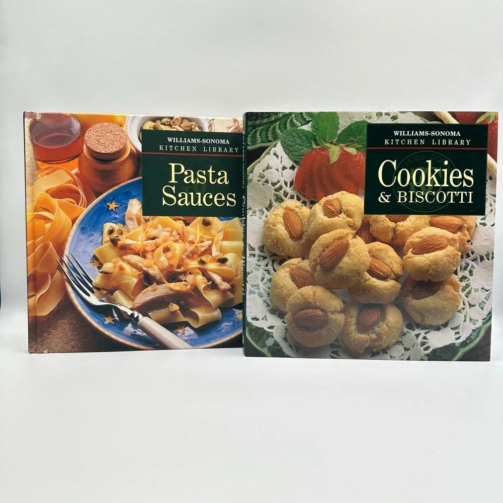 Williams-Sonoma Kitchen Library Lot 2 Pasta Sauces Cookies Biscotti Hardcover